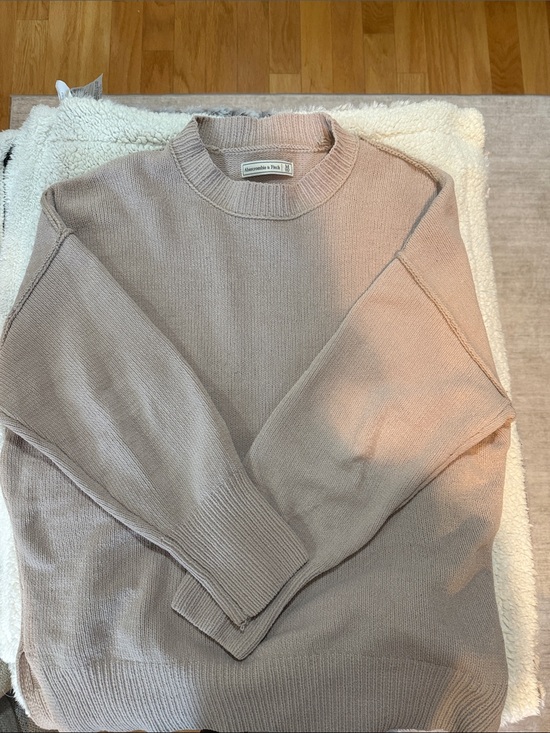 Abercrombie & Fitch Sweaters - Abercrombie & Fitch Women's Crewneck Sweater in Light Brown